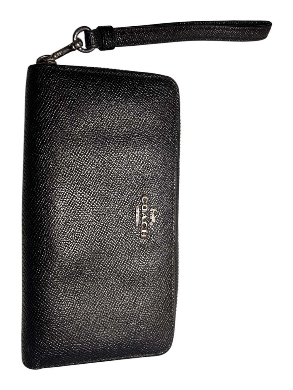 Coach Black Zip Around Wristlet Wallet